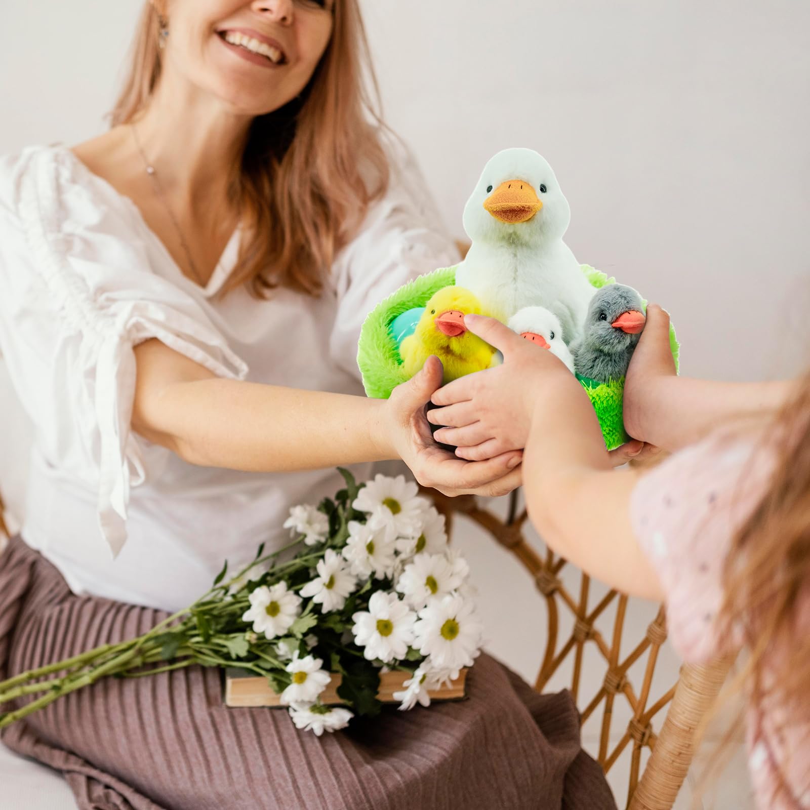 Amazon.co.jp: YOHAKI アヒルの子ぬいぐるみ セット マザーアヒル